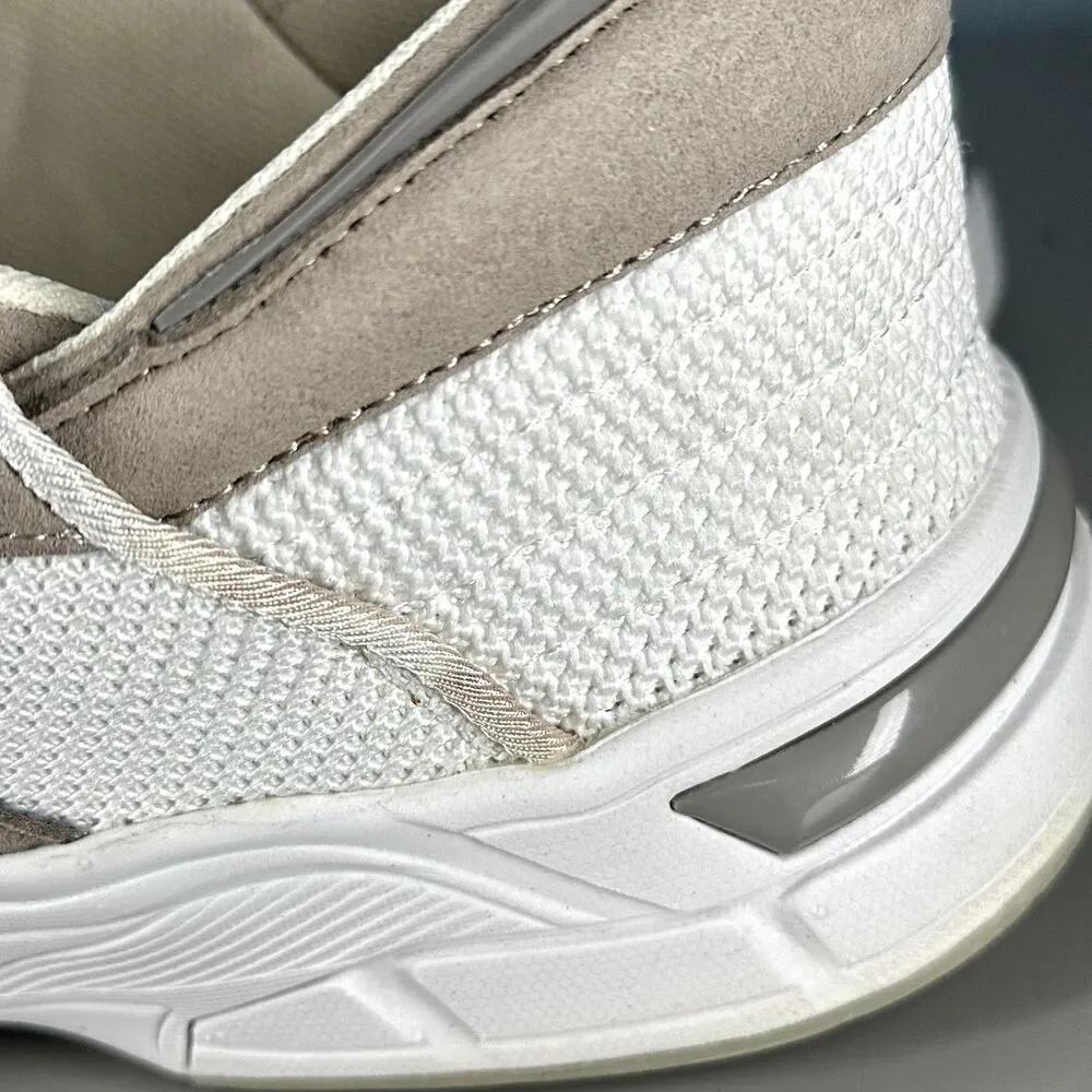 Zeba Shoes Women's Size  9.5 White Sand Hands Free Lace Up Sneakers - Picture 8 of 16